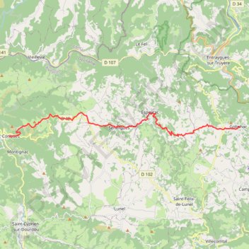 Trace GPS Via Podiensis J10, itinéraire, parcours