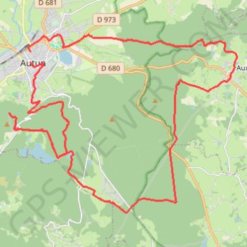 Trace GPS Autun - Les Feuillies - Montagne-Saint-Sébastien - La Croix de la Libération, itinéraire, parcours
