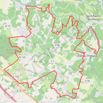 Trace GPS Randonnée VTT de Château-Thébaud, itinéraire, parcours