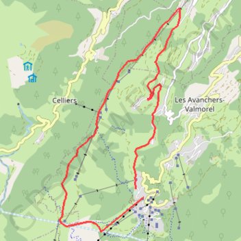 Trace GPS Valmorel - Chantemerle, itinéraire, parcours