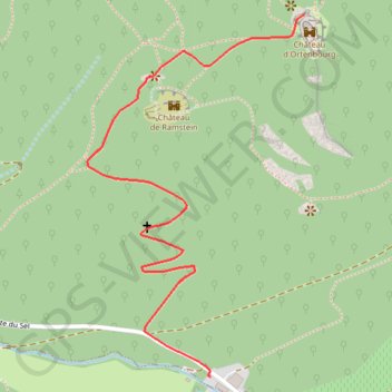 Trace GPS marche_Sherwiller-châteaux Ramstein & Ortenberg, itinéraire, parcours