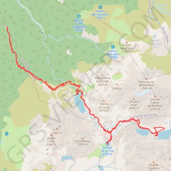 Trace GPS Les Lacs du Domènon (Belledonne), itinéraire, parcours