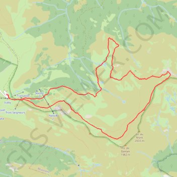 Trace GPS Crête de Penas de Barran - Hautacam, itinéraire, parcours