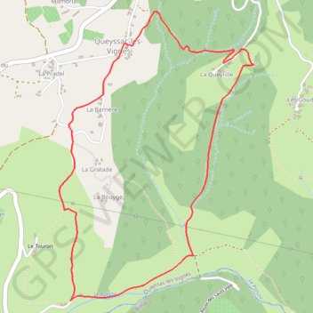 Trace GPS Chemin de la Queyrille - Queyssac-les-Vignes, itinéraire, parcours