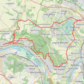 Trace GPS Hautil-Haut, itinéraire, parcours