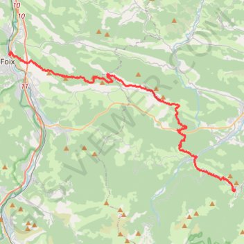 Trace GPS Foix - Montségur (Chemin des Bonshommes), itinéraire, parcours