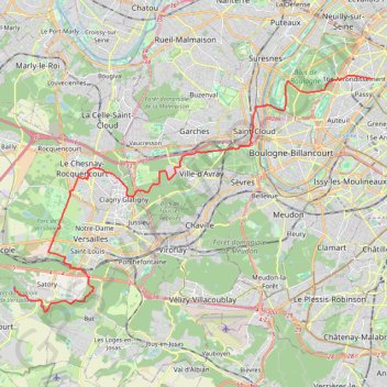 Trace GPS Paris - Étang du Renard, itinéraire, parcours