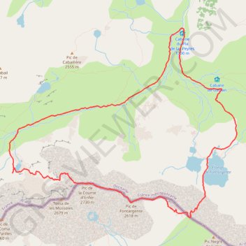 Trace GPS Pic de la Coume d'Enfer et Crête de la Cabane Sourde, itinéraire, parcours