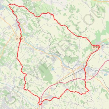 Trace GPS Boucle vers le Tarn, itinéraire, parcours