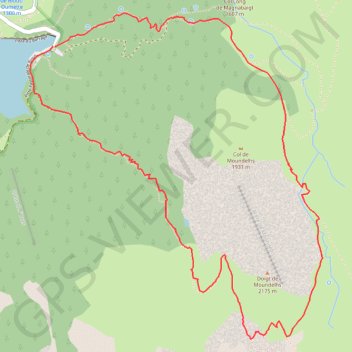 Trace GPS Ossau ; cirque des moundelhs, itinéraire, parcours