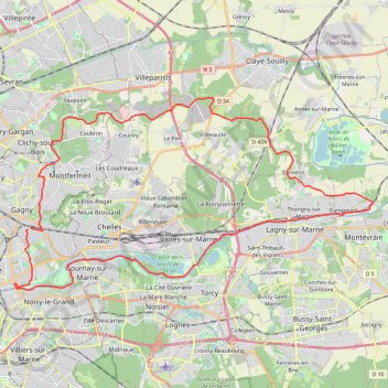 Trace GPS La Dhuys - La Marne, itinéraire, parcours