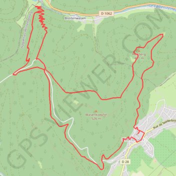 Trace GPS Sur les hauteurs d'Oberbronn, itinéraire, parcours