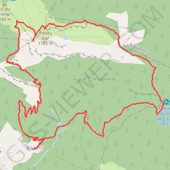 Trace GPS Pic de Saillant et du Gar, itinéraire, parcours