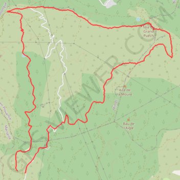 Trace GPS Sommet du Grand Puech via le col sainte Anne et la crête, itinéraire, parcours