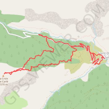 Trace GPS Sortie ski croix de Carlet, itinéraire, parcours