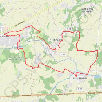 Trace GPS Randonnée Boissy le Chatel - 77, itinéraire, parcours