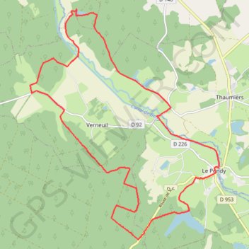 Trace GPS Verneuil, canal, forêt et étangs, itinéraire, parcours
