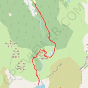 Trace GPS Cirque de Garbettou et Étang du Garbet, itinéraire, parcours
