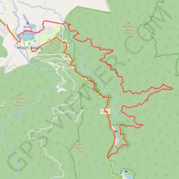 Trace GPS East Kiewa River Trail - Bogong Railhead Track, itinéraire, parcours
