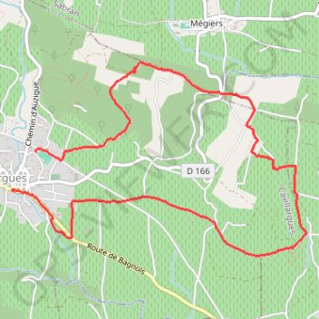 Trace GPS Cavillargues et Saint Sepulcre, itinéraire, parcours