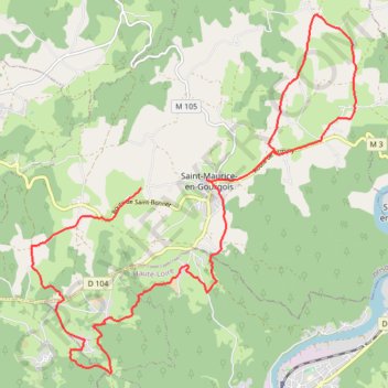 Trace GPS Saint-Maurice en Gourgois, itinéraire, parcours