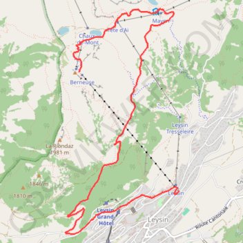 Trace GPS Leysin depuis le kuklos, itinéraire, parcours