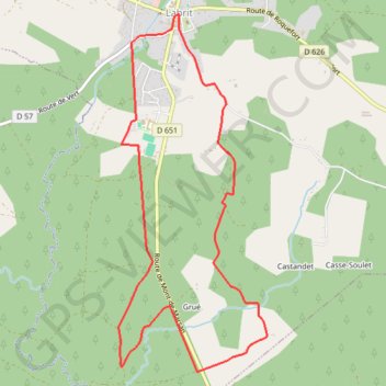 Trace GPS Labrit - Mouréou - Bernède, itinéraire, parcours