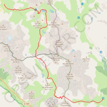 Trace GPS Plan lachat ponsonniere chardoney, itinéraire, parcours