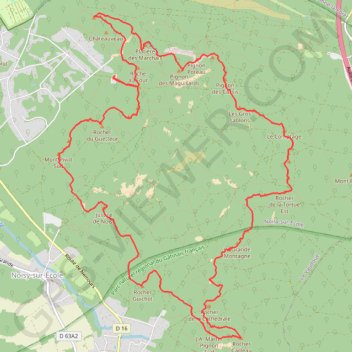 Trace GPS Les 25 bosses - Forêt des 3 Pignong, itinéraire, parcours