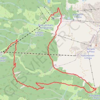 Trace GPS Autriche randonnée au dessus de Rohr, itinéraire, parcours