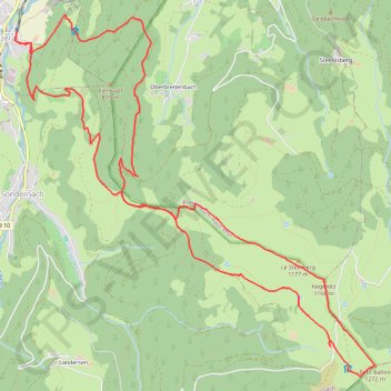 Trace GPS De Metzeral au Petit-Ballon, itinéraire, parcours