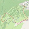 Trace GPS Pra Loup descente d'initiation, itinéraire, parcours