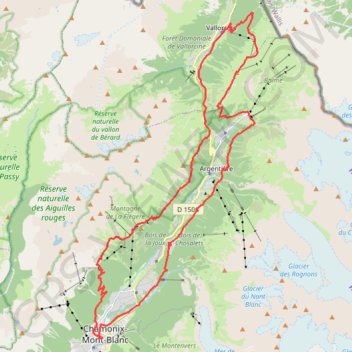 Trace GPS Chamonix-Mont-Blanc Trail, itinéraire, parcours