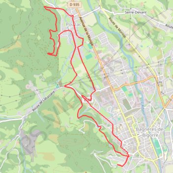 Trace GPS Haute Bigorre - Les Fontaines, itinéraire, parcours