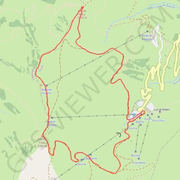 Trace GPS Les Hauts d'AULIAN (LUZ ARDIDEN), itinéraire, parcours