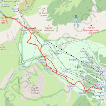 Trace GPS Sancy par Super-Besse, itinéraire, parcours