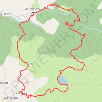 Trace GPS Les Payas Barberoux Soubeyrane, itinéraire, parcours