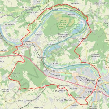Trace GPS Ddes Crêtes à la forêt de Rosny, itinéraire, parcours