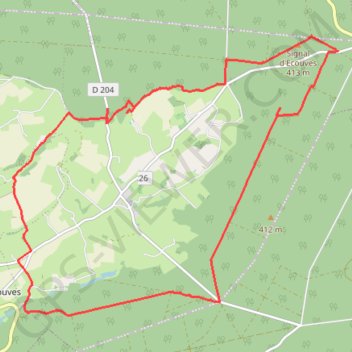 Trace GPS Au fil des chemins d'Ecouves - Des Étangs, itinéraire, parcours