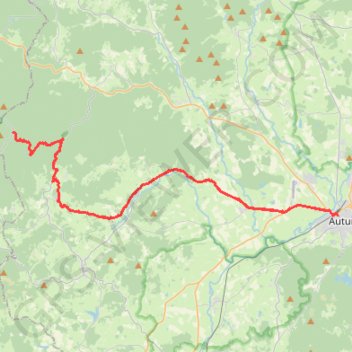Trace GPS Haut Folin - Autun, itinéraire, parcours