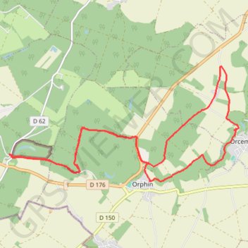Trace GPS Autour du château de Sauvage, itinéraire, parcours