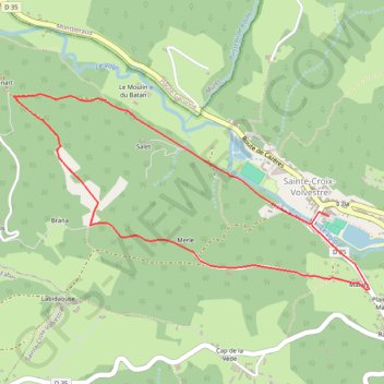 Trace GPS Sentier de Paouêt, itinéraire, parcours