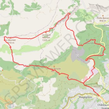 Trace GPS Pré du Lac - Radôme de Caussols, itinéraire, parcours