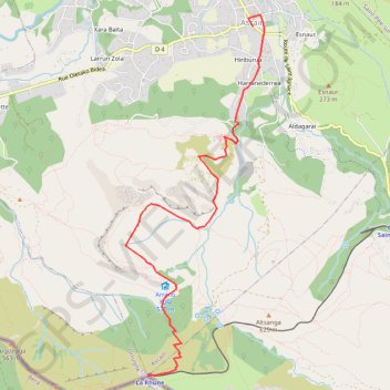 Trace GPS La Rhune - Ascain, itinéraire, parcours