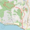 Trace GPS HYERES-De Costebelle à la plage de l'Almanarre, itinéraire, parcours