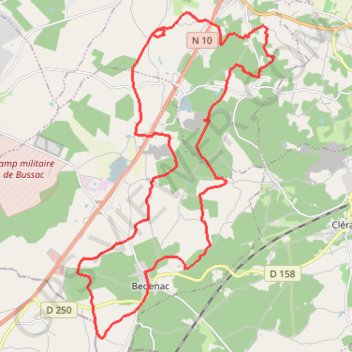 Trace GPS Bédenac 32 km 2014-09-21, itinéraire, parcours