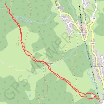 Trace GPS Plan de la croix, itinéraire, parcours
