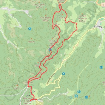 Trace GPS Val d'Argent - Circuit des Abris, itinéraire, parcours