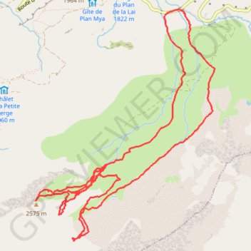 Trace GPS Tricotage autour de l'Aiguille du grand Fond, itinéraire, parcours