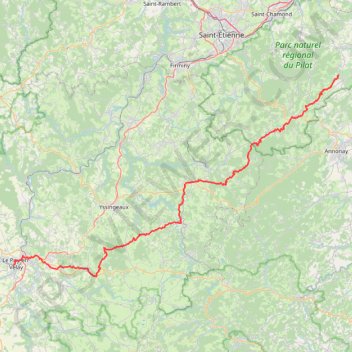 Trace GPS GR 65 : De Maclas (Loire) à Le Puy-en-Velay (Haute-Loire), itinéraire, parcours